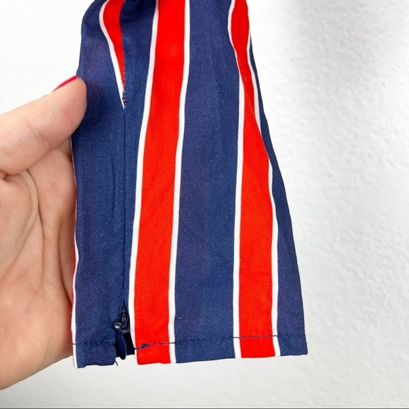WEWOREWHAT Bisou Tie Crop Top, Blue and Red Stripe, Size Small, NWT! - Picture 4 of 6